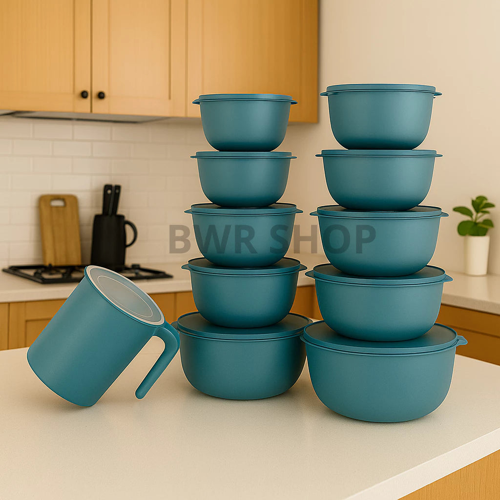 Kit 10 Potes Bowl + Jarra 1.800L