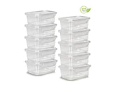 Kit 10 Marmita Potes 800ml com Travas Laterais BPA FREE - Alimentos organizadores de congelador