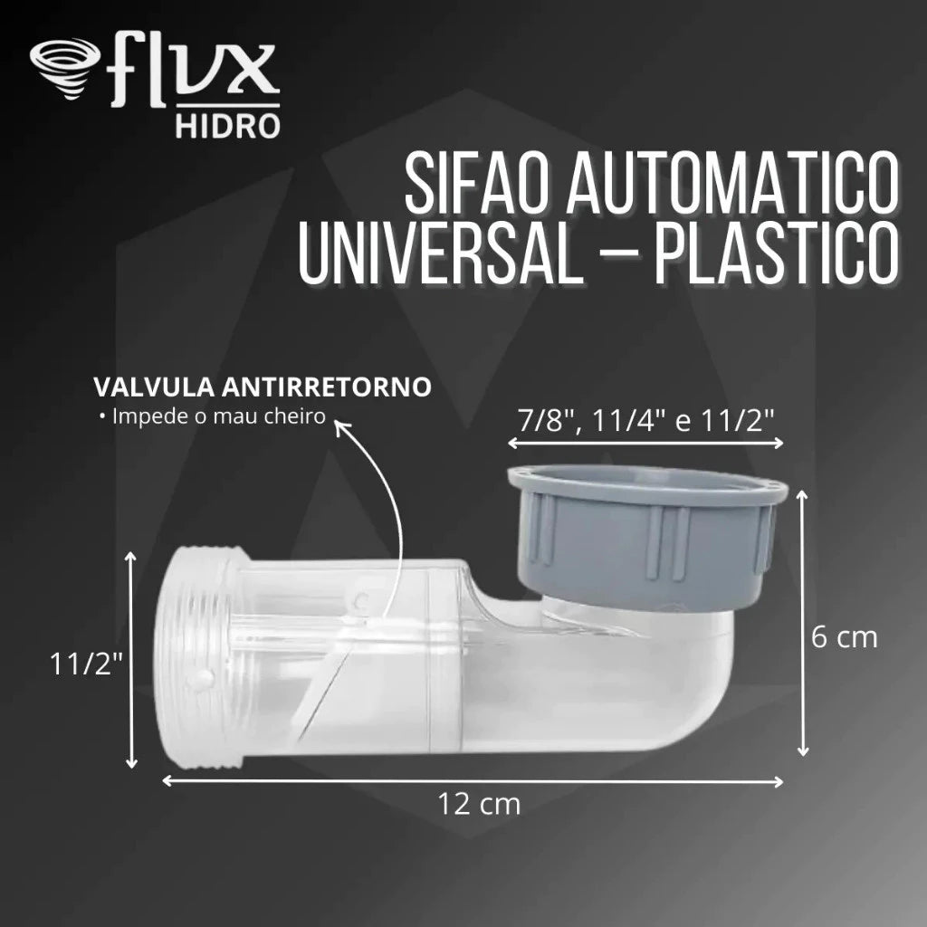 Sifão Automático Universal De Plástico - Transparente