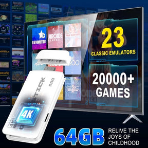 Game Stick M15 Pro 4K 64GB HDMI com 2 Controles Sem Fio + 20 Mil Jogos