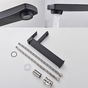 Torneira Banheiro Lavabo Luxo Monocomando Alta Metal Preta