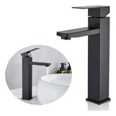 Torneira Banheiro Lavabo Luxo Monocomando Alta Metal Preta