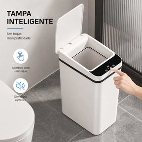 Lixeira Inteligente 13L Automática - Sensor de Movimento, Tampa Sem Contato